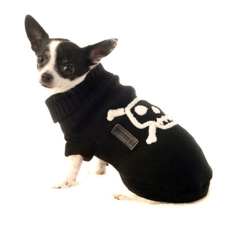 Hunde Strickpullover Totenkopf