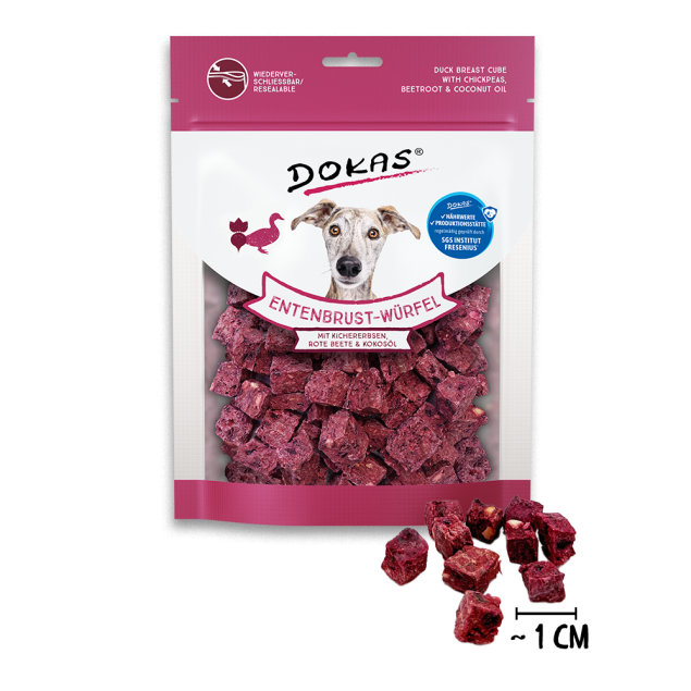 Dokas Entenbrust-Würfel mit Kichererbsen, Rote Beete & Kokosöl