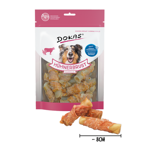 Dokas Hundesnack Hühnerbrust Kaurolle