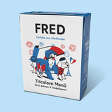 FRED Tricolore Menü – Gourmet Hundefutter mit Rind, Bohnen & Heidelbeeren, 10 x 390 g
