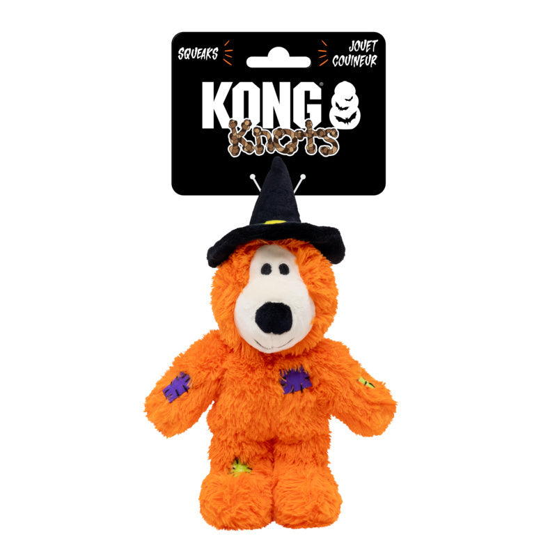 KONG Halloween Wild Knots Hexenbär – Hundespielzeug mit Knotenseil Größe S/M