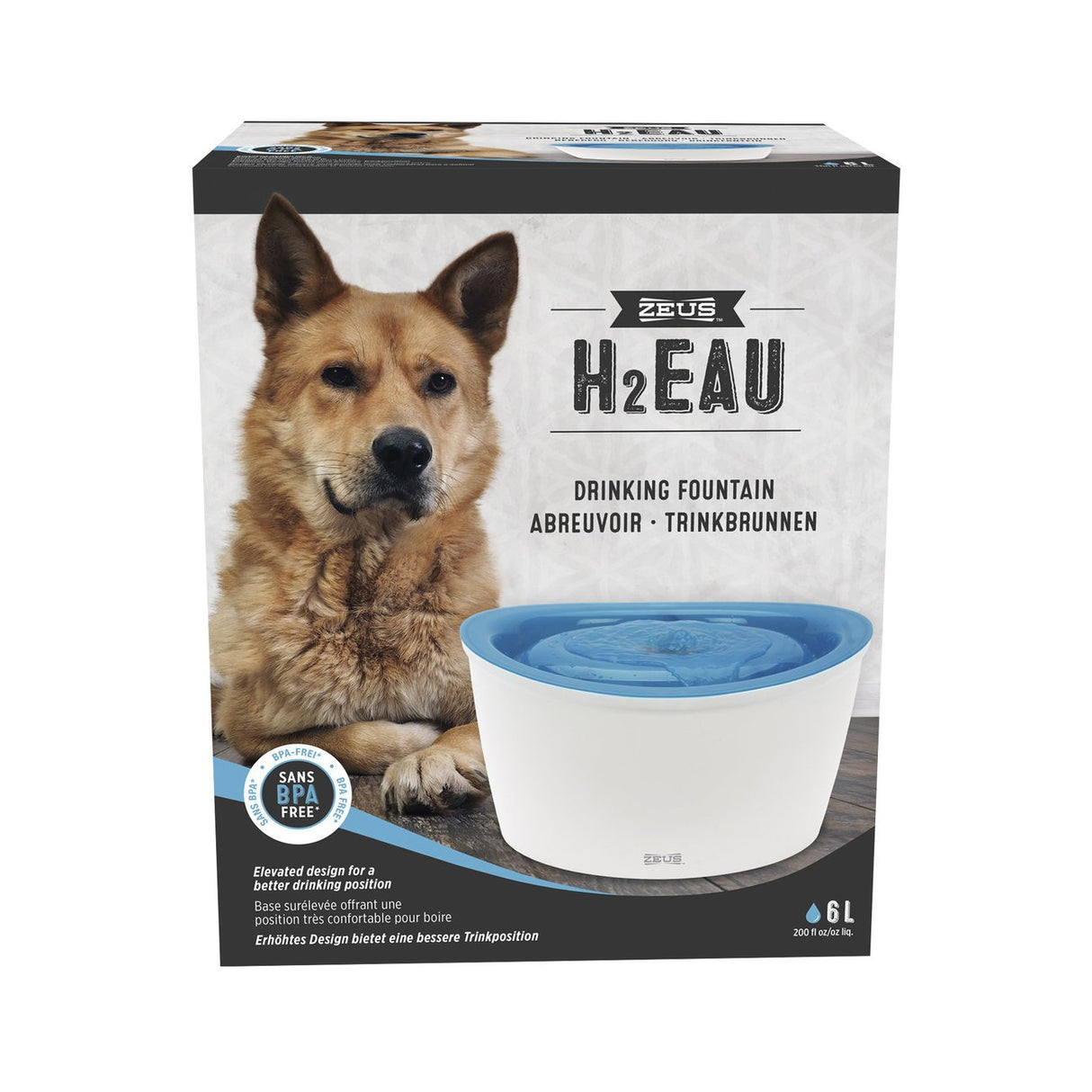 Zeus H2EAU Trinkbrunnen für Hunde 6L
