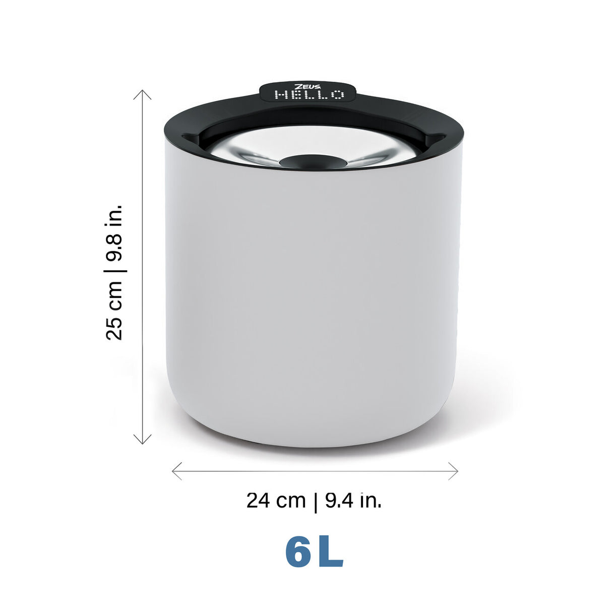 Oasis Plus Trinkbrunnen für Hunde 3L oder 6L Volumen – 6l Fassungsvermögen